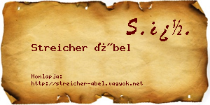 Streicher Ábel névjegykártya